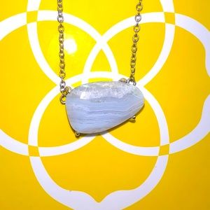 Kendra Scott Blue Lace Agate Isla Necklace